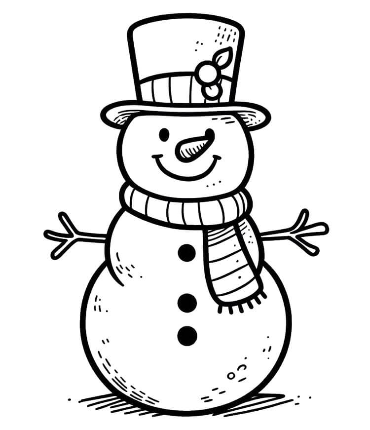 Schneemann Bild Kostenloses ausmalbilder