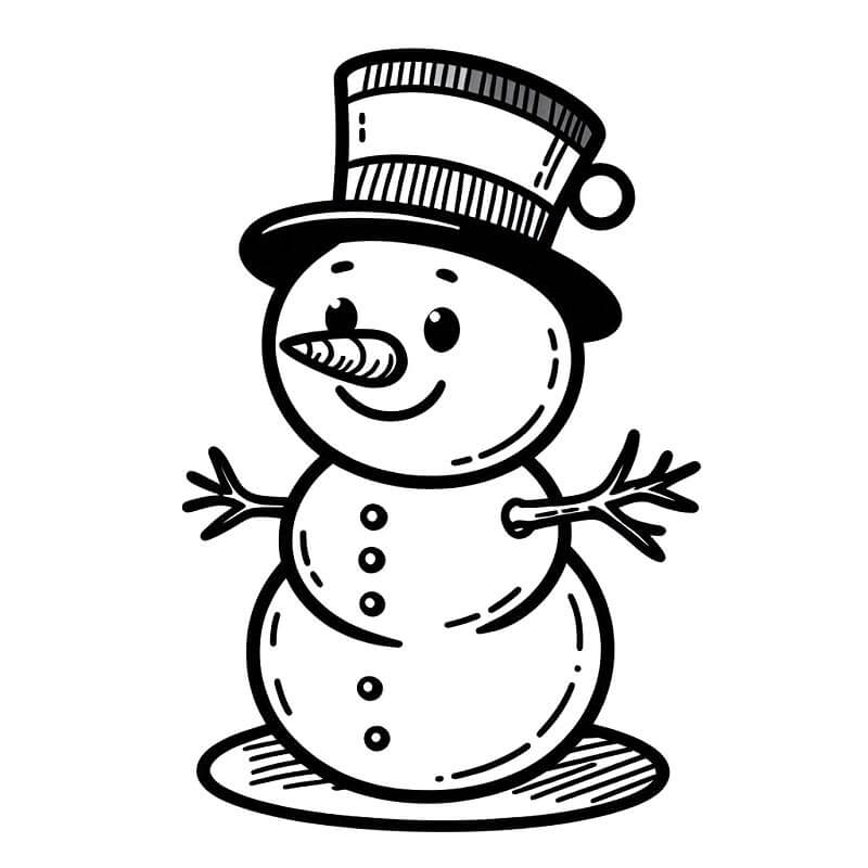 Schneemann Druckbar Frei ausmalbilder