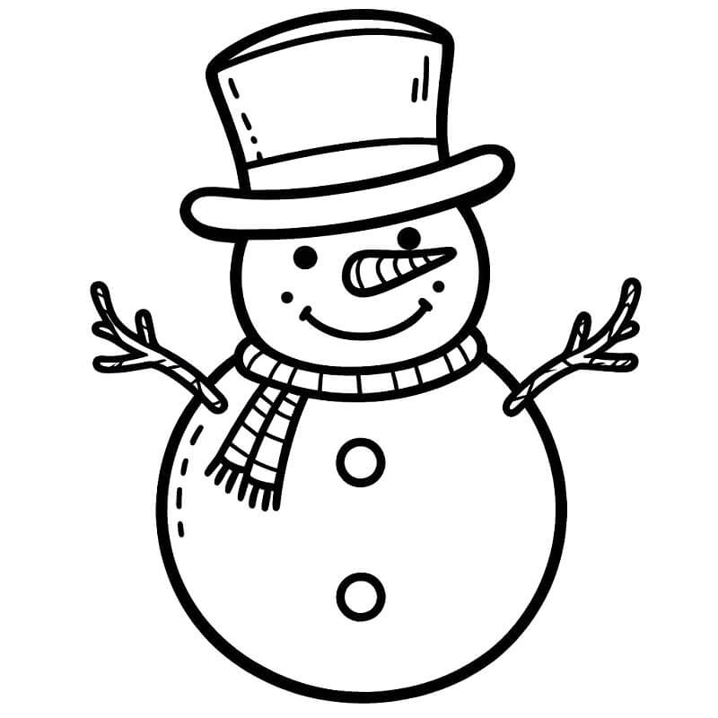 Schneemann Druckbar Kostenlos ausmalbilder