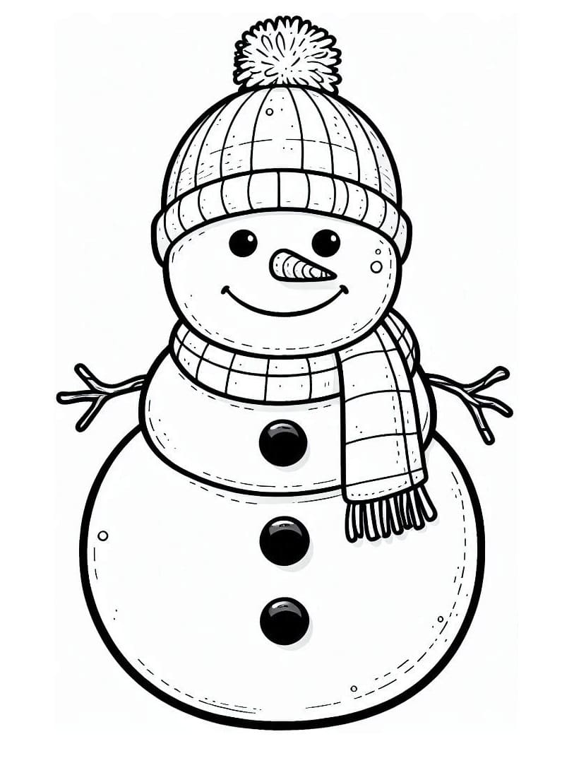 Schneemann Druckbares Für Kinder ausmalbilder