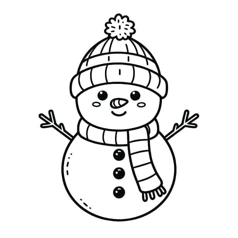 Schneemann Für Kinder Gratis ausmalbilder
