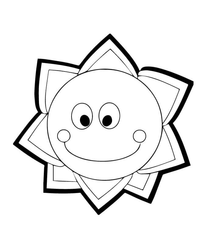 Schöne Sonne ausmalbilder