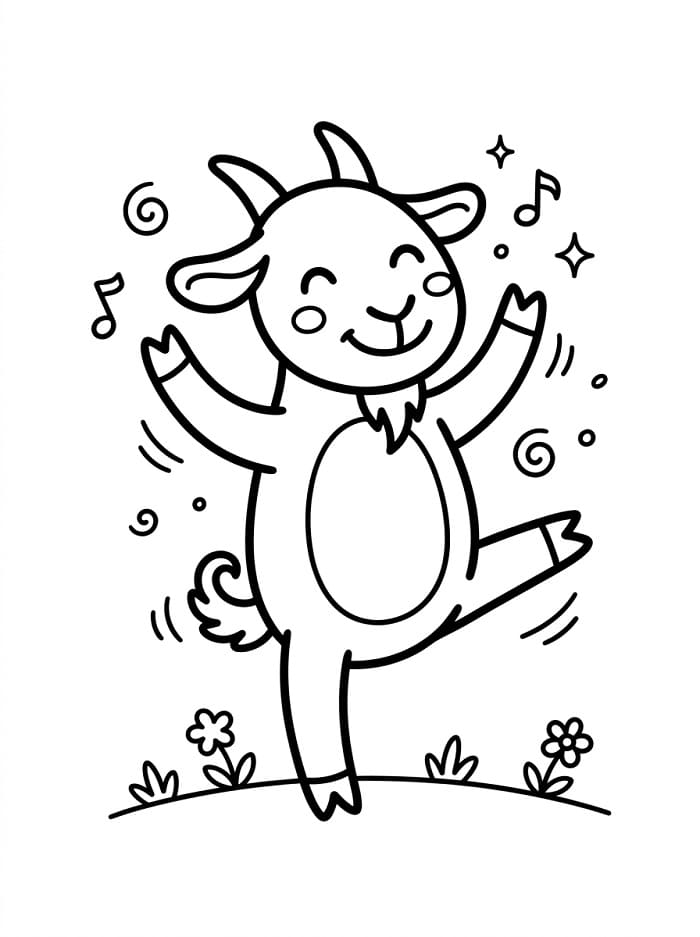 Schöne Ziege ausmalbilder