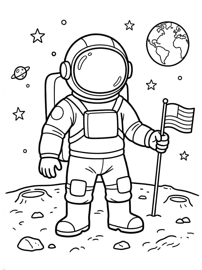 Schöner Astronaut ausmalbilder