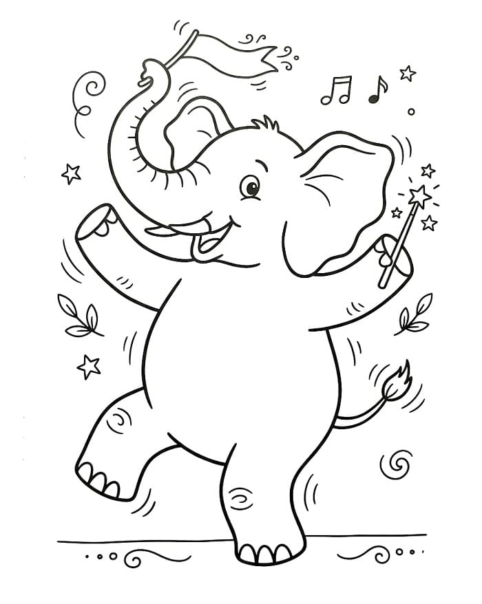 Schöner Elefant ausmalbilder