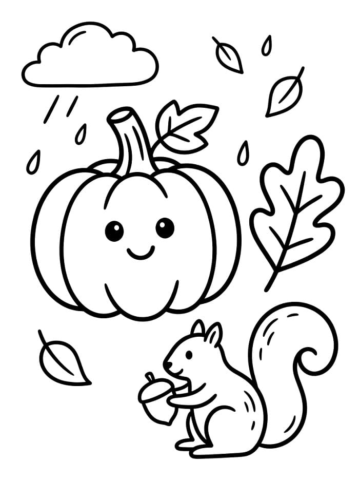 Schöner Herbst ausmalbilder