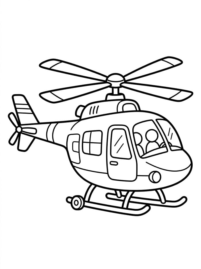 Schöner Hubschrauber ausmalbilder
