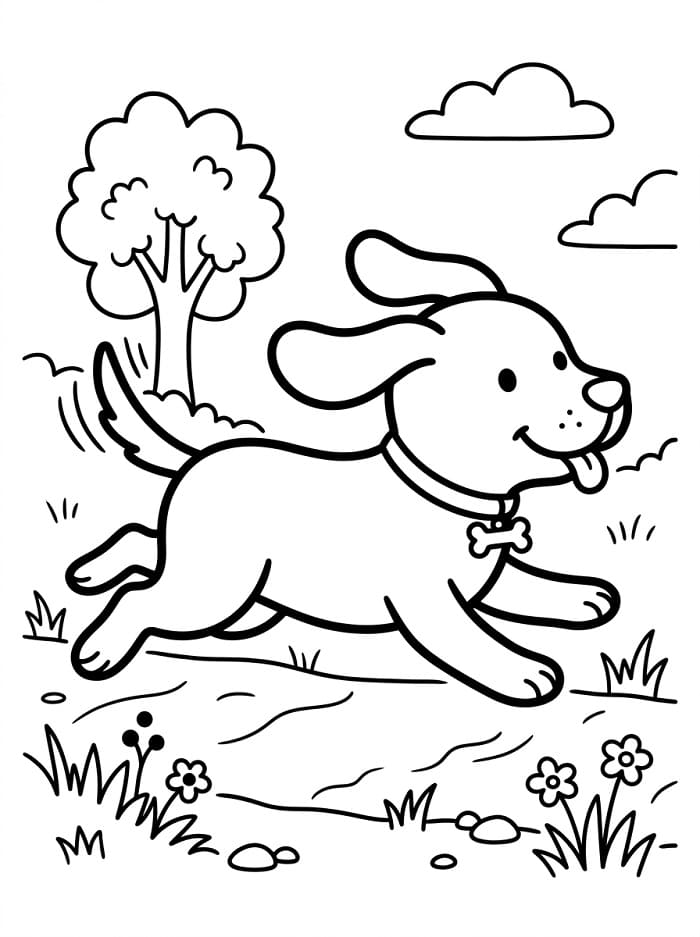 Schöner Hund ausmalbilder