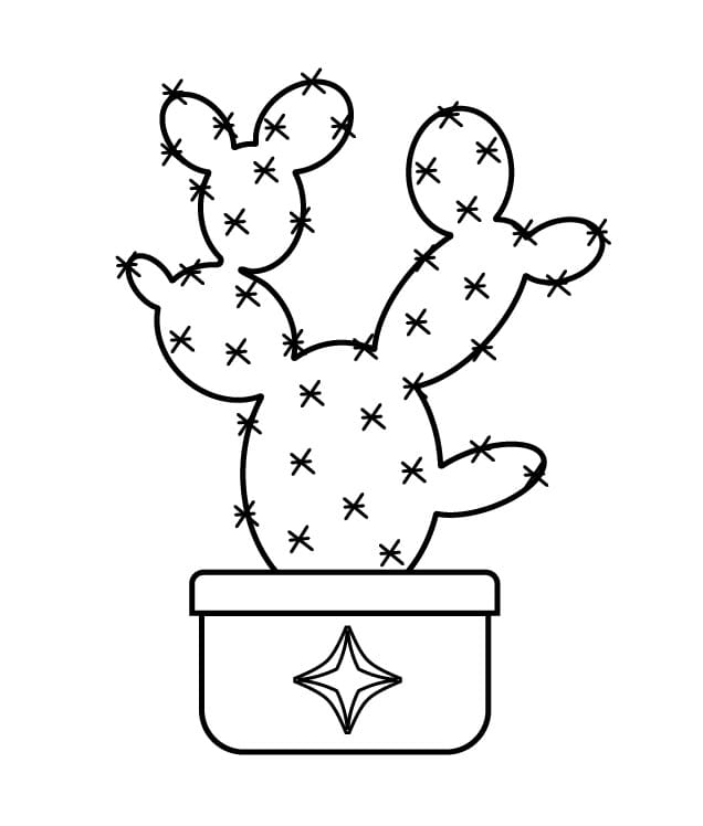 Schöner Kaktus ausmalbilder