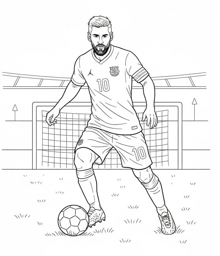 Schöner Lionel Messi ausmalbilder