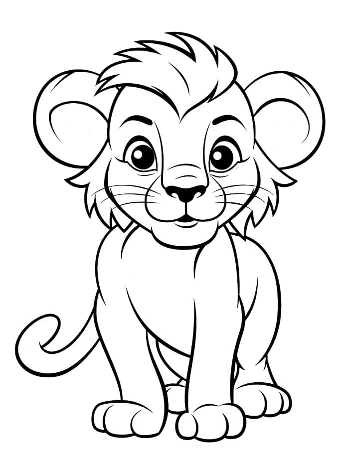 Schöner Löwe ausmalbilder