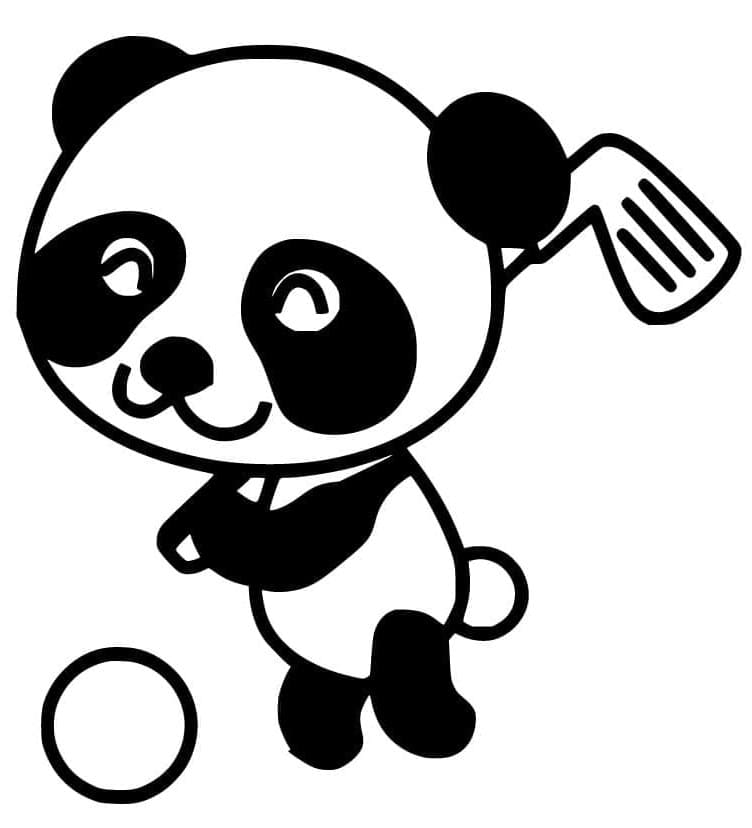 Schöner Panda ausmalbilder