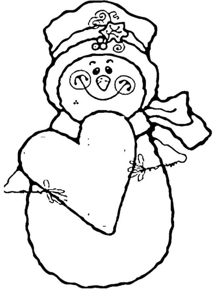 Schöner Schneemann ausmalbilder