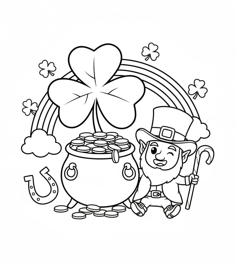 Schöner St. Patrick's Day ausmalbilder