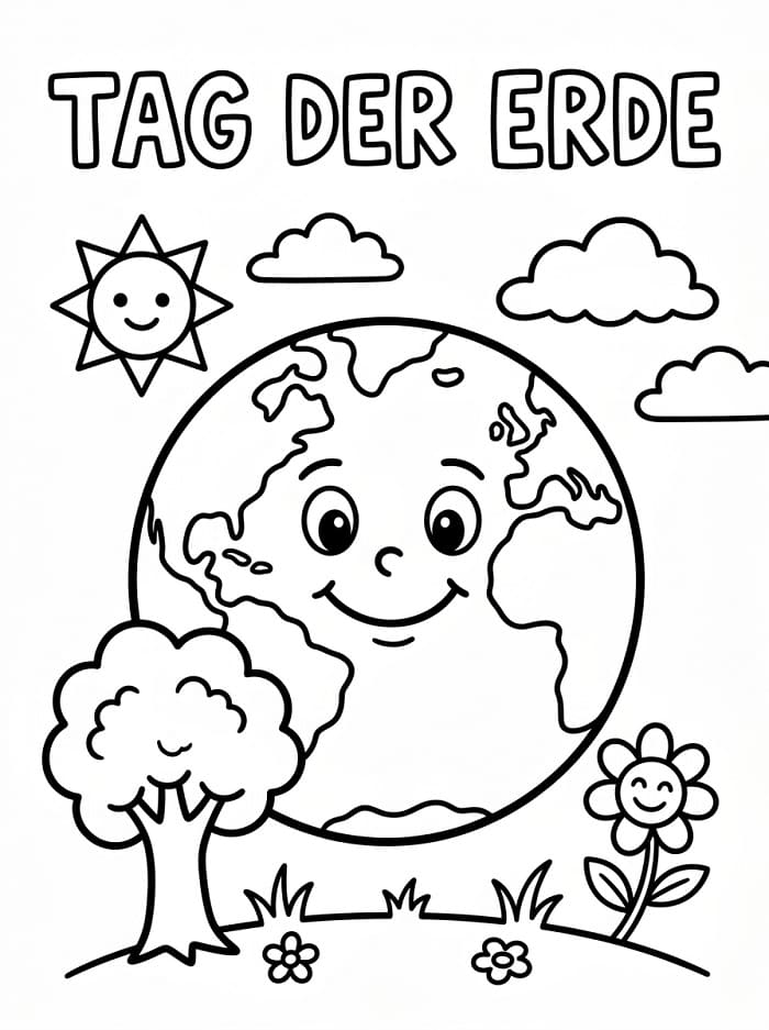 Schöner Tag der Erde ausmalbilder