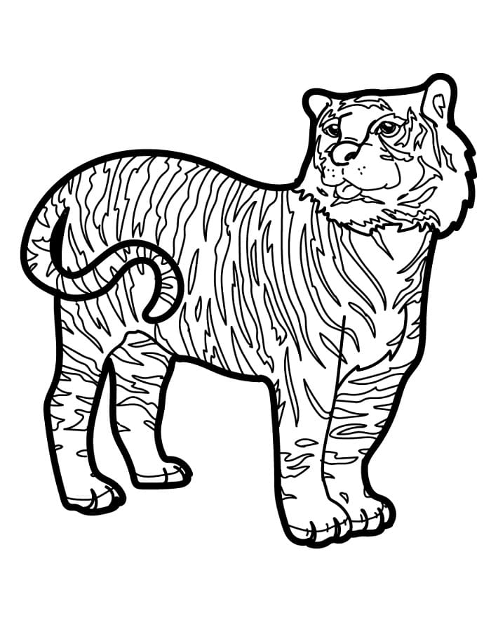 Schöner Tiger ausmalbilder