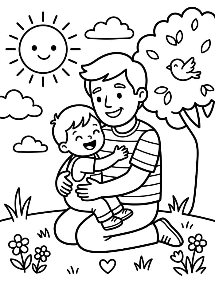 Schöner Vatertag ausmalbilder