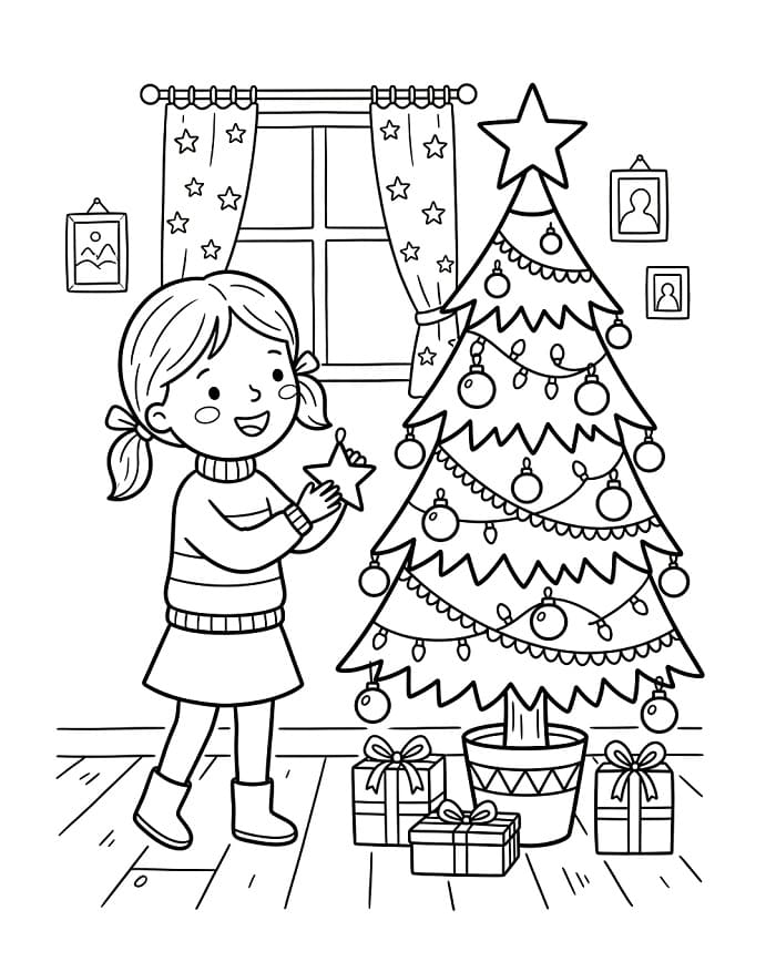 Schöner Weihnachtsbaum Bild ausmalbilder