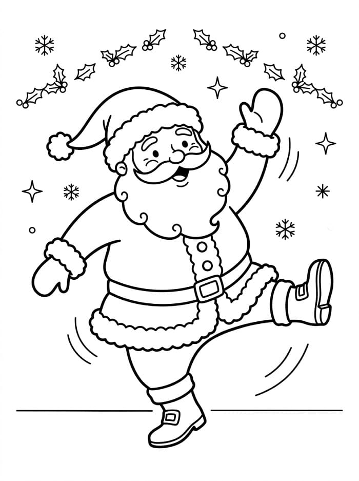 Schöner Weihnachtsmann ausmalbilder