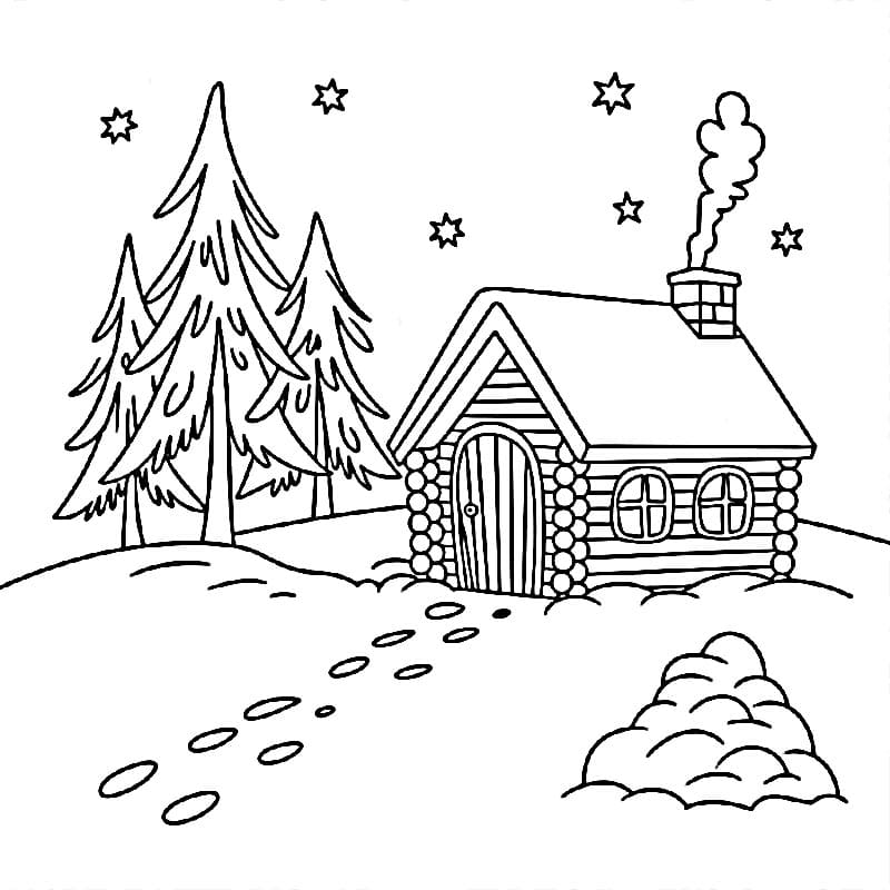 Schöner Winter ausmalbilder