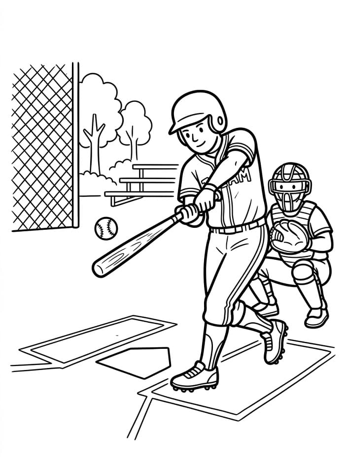 Baseball ausmalbilder