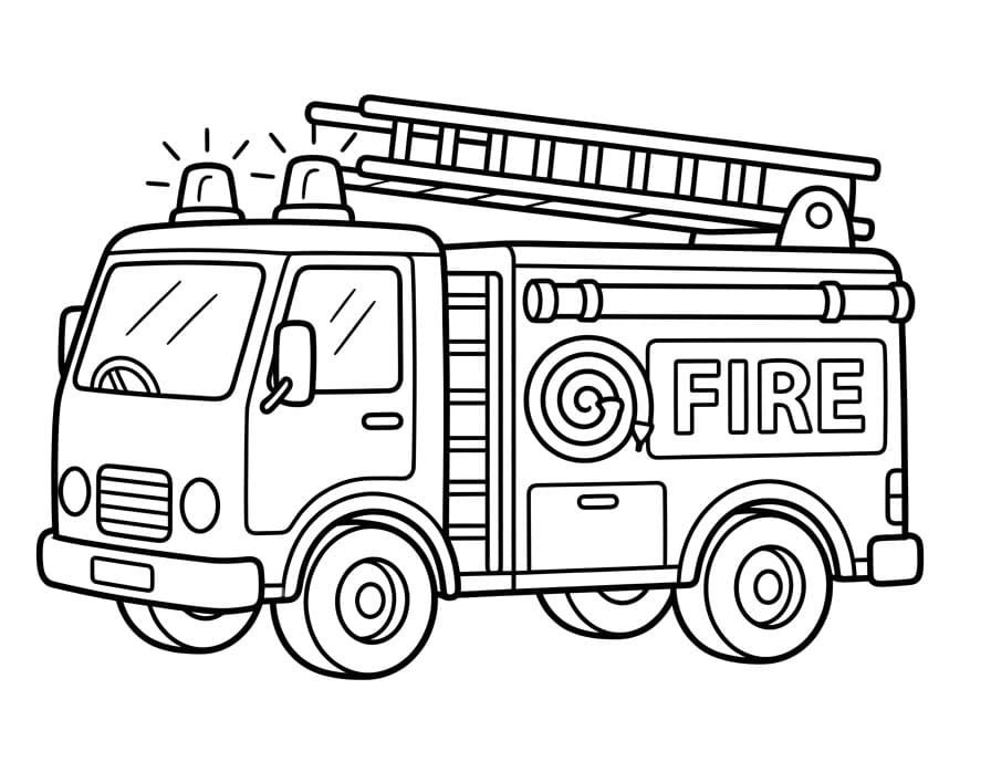 Schönes Feuerwehrauto ausmalbilder