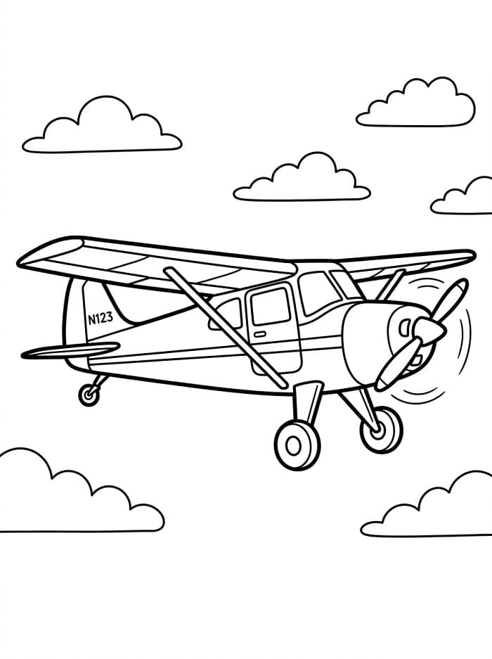 Schönes Flugzeug ausmalbilder