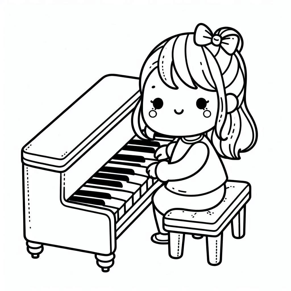 Schönes Klavier ausmalbilder