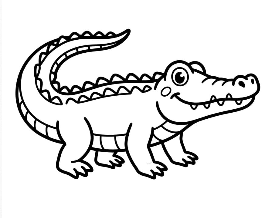 Schönes Krokodil ausmalbilder