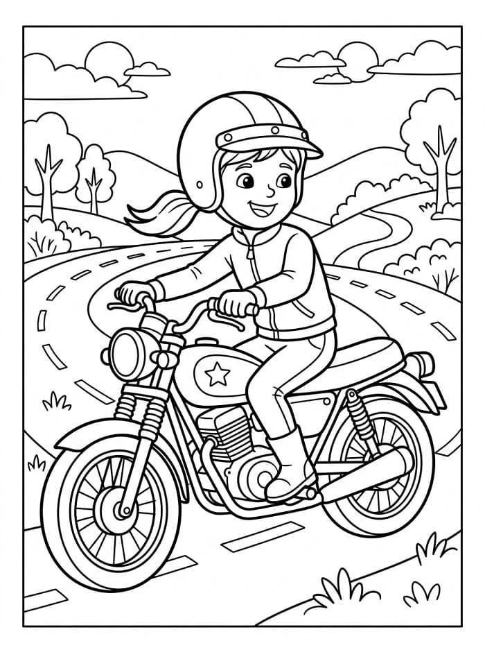 Schönes Motorrad ausmalbilder