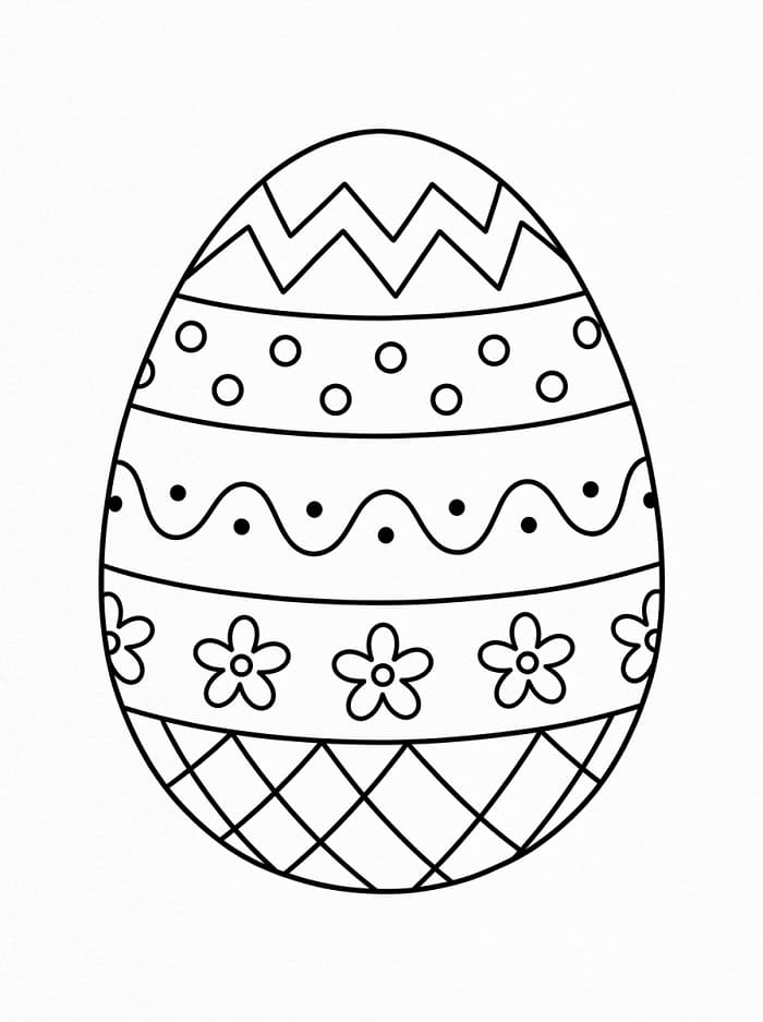 Schönes Osterei ausmalbilder