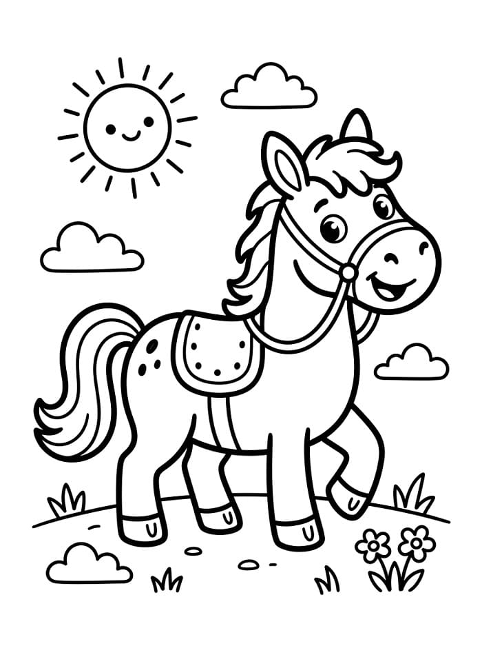 Schönes Pferd ausmalbilder