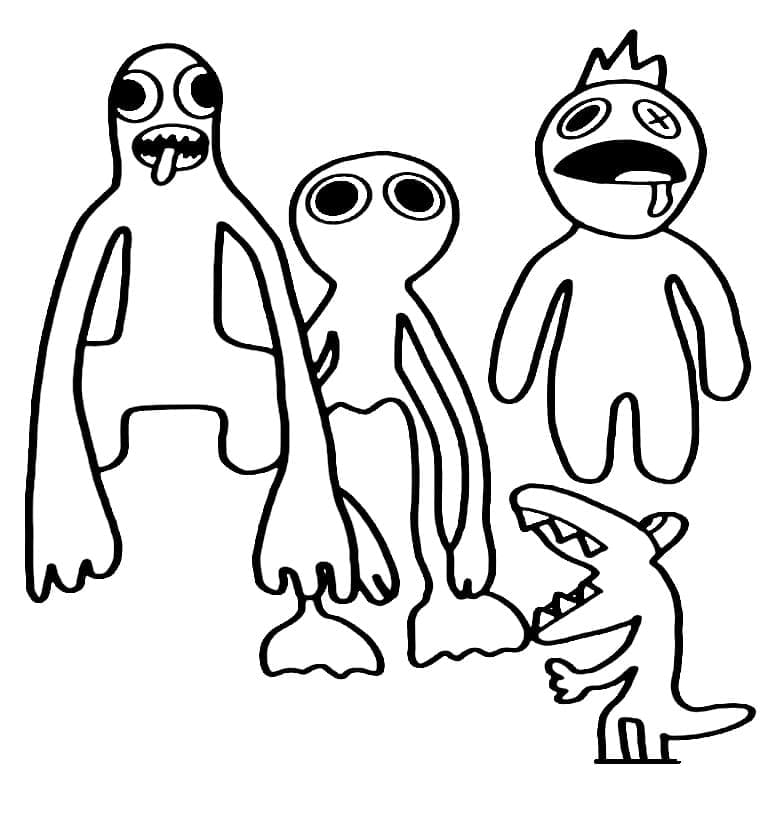 Schönes Rainbow Friends ausmalbilder