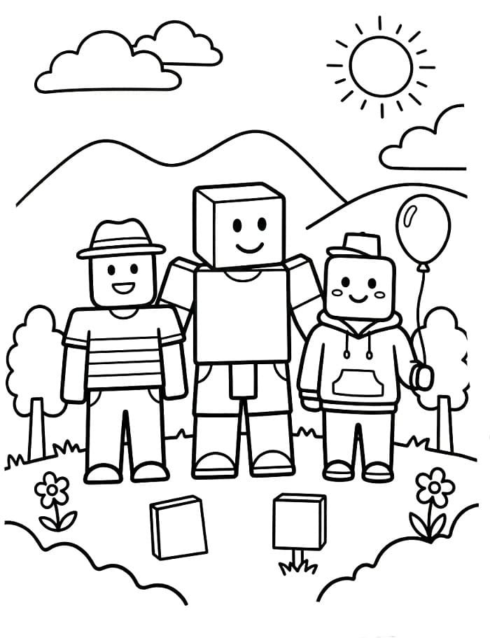 Schönes Roblox ausmalbilder