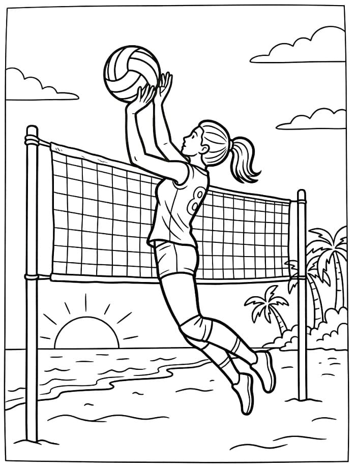 Schönes Volleyball ausmalbilder