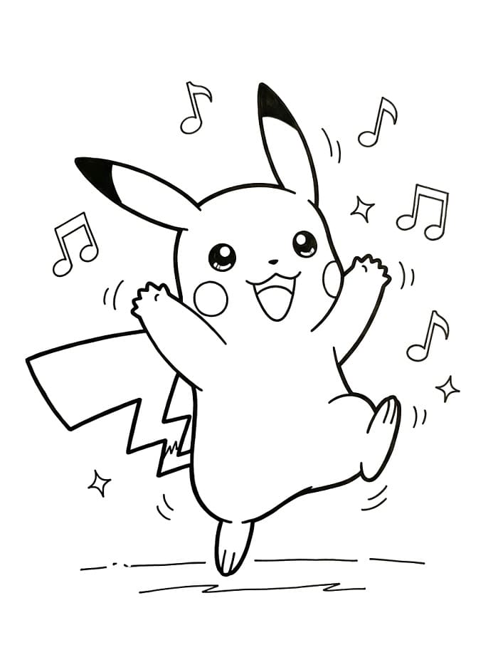 Sehr Süßer Pikachu ausmalbilder