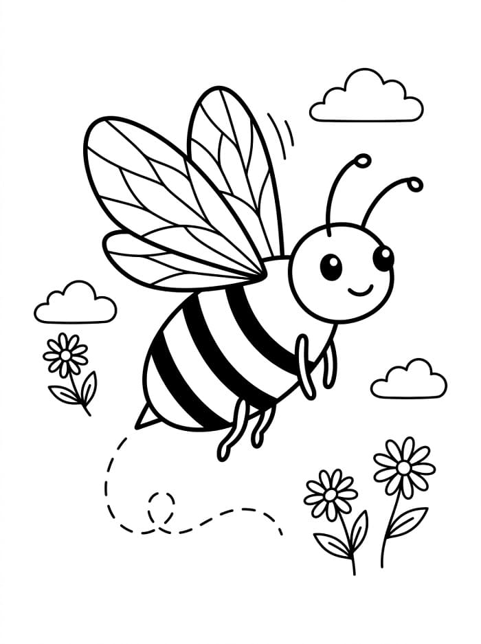 Sehr süße Biene ausmalbilder