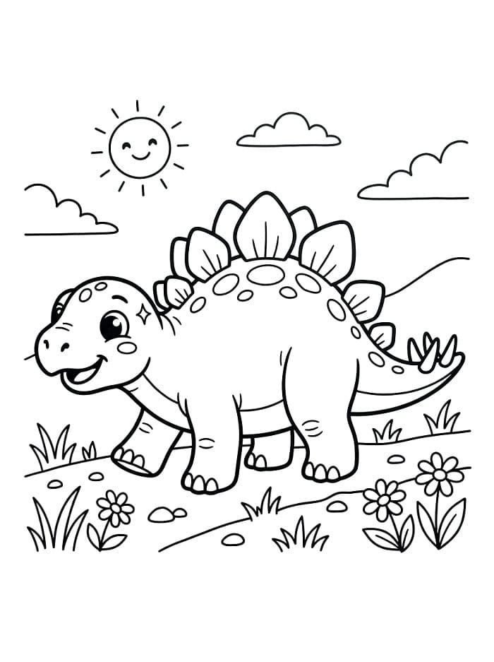 Sehr süßer Dinosaurier ausmalbilder