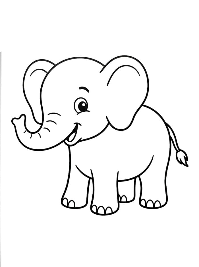 Sehr süßer Elefant ausmalbilder