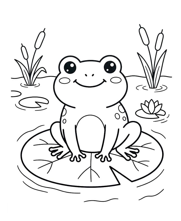 Sehr süßer Frosch ausmalbilder