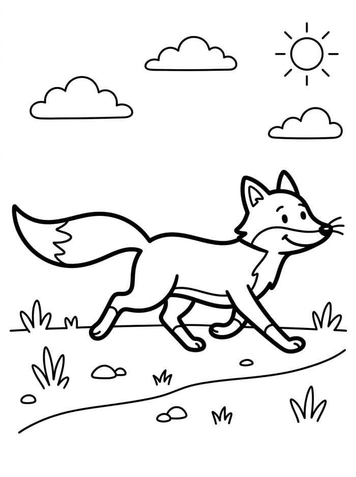 Sehr süßer Fuchs ausmalbilder