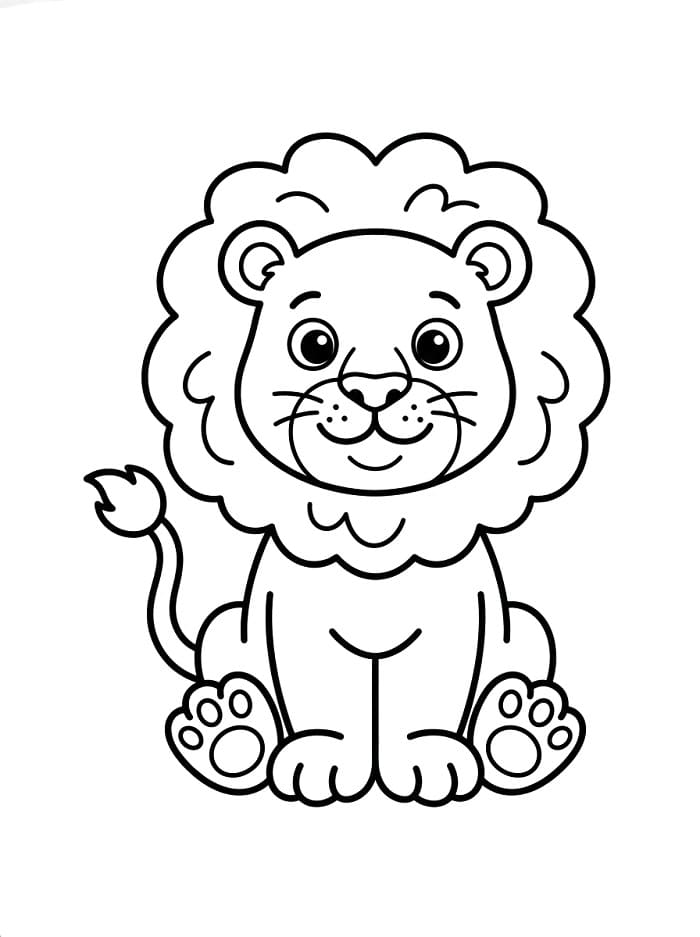 Sehr süßer Löwe ausmalbilder