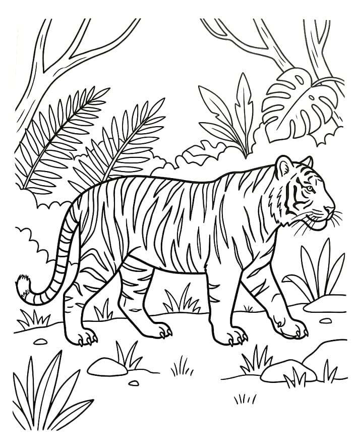 Sehr süßer Tiger ausmalbilder