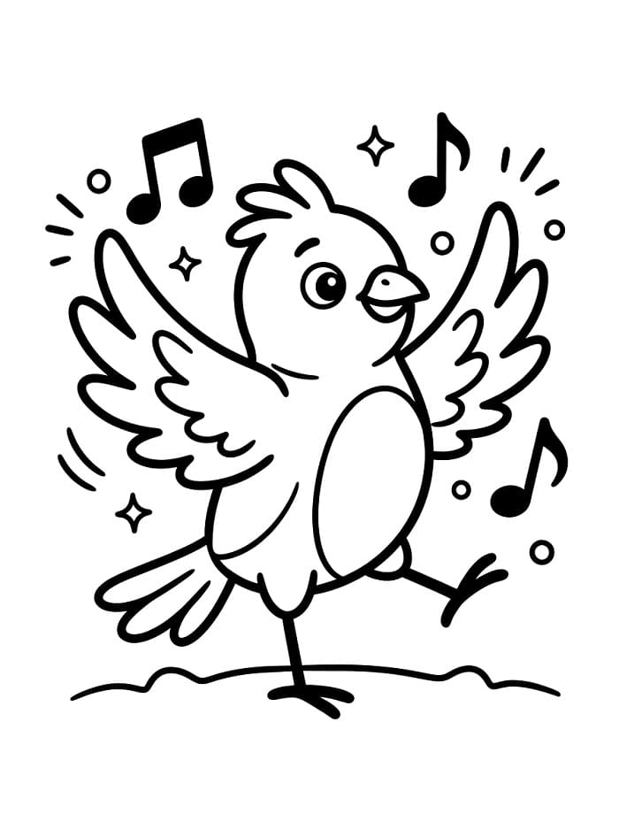 Sehr süßer Vogel ausmalbilder