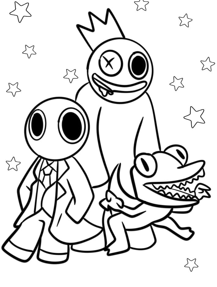 Sehr süßes Rainbow Friends ausmalbilder