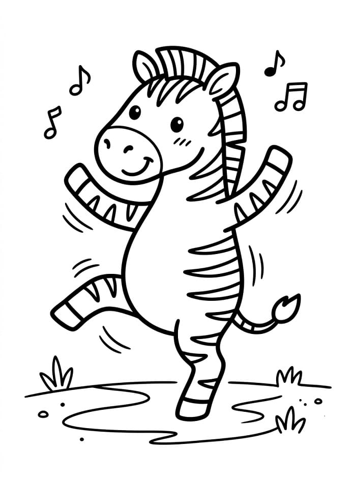 Sehr süßes Zebra ausmalbilder