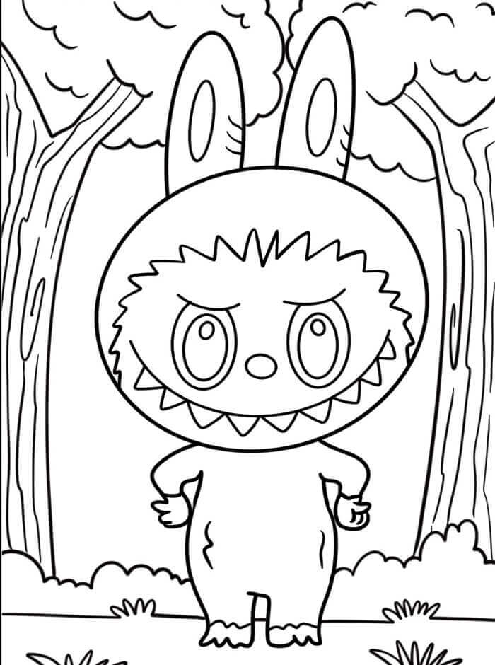 Simple Labubu ausmalbilder