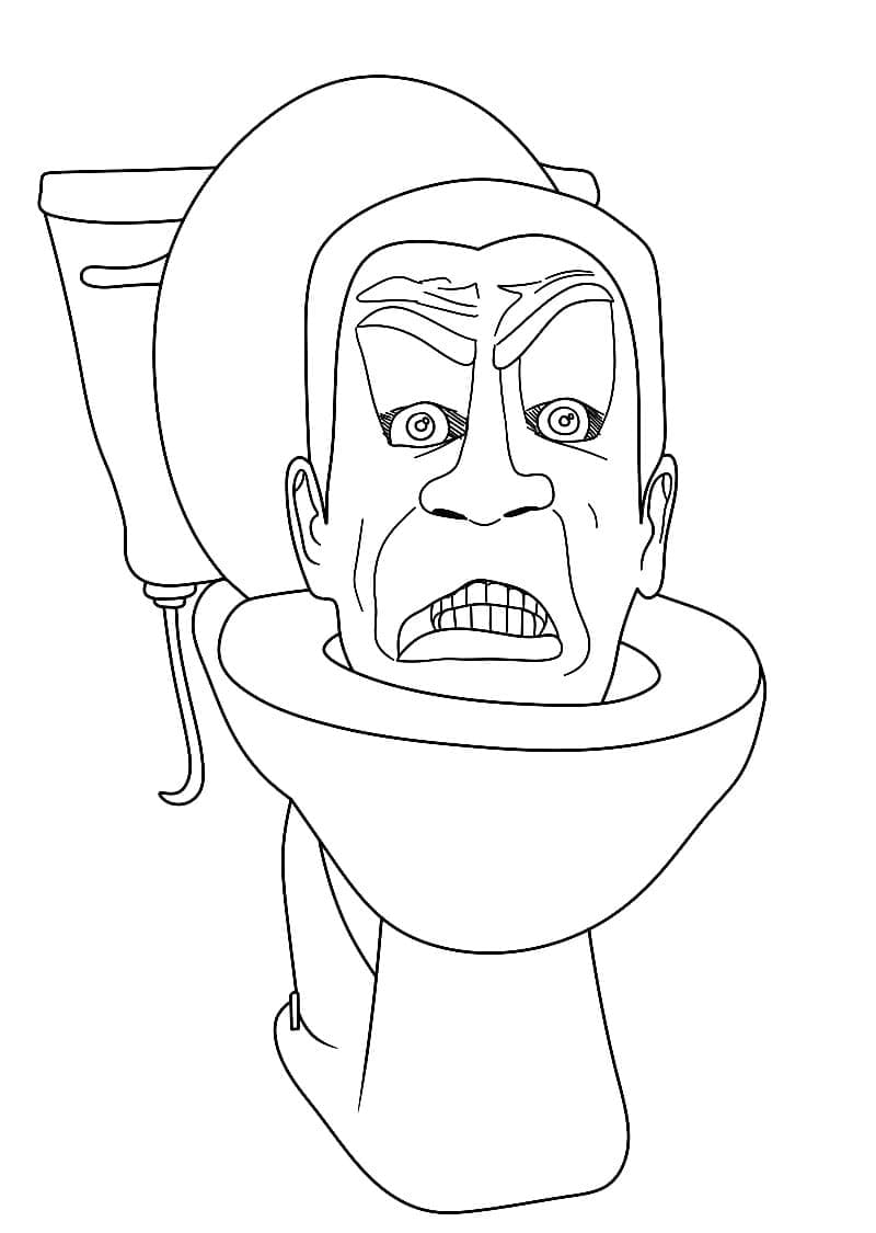 Skibidi Toilet Kostenlos Druckbar ausmalbilder