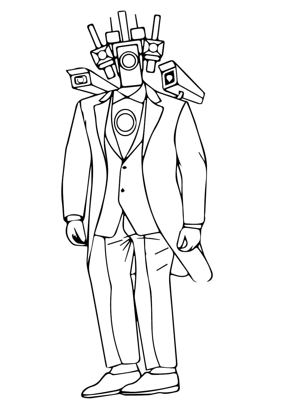 Skibidi Toilet Kostenlos Für Kinder ausmalbilder