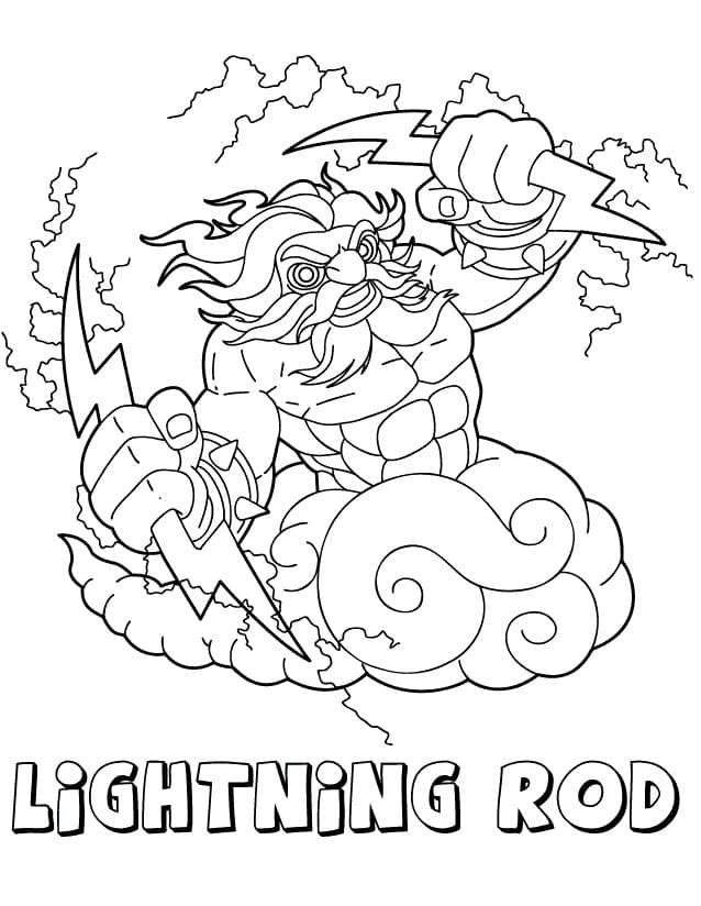 Skylanders Lightning Rod ausmalbilder
